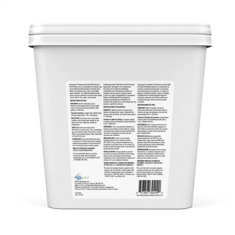Aquascape SAB STREAM & POND CLEANER PROFESSIONAL GRADE - 9 LB / 4.08 KG