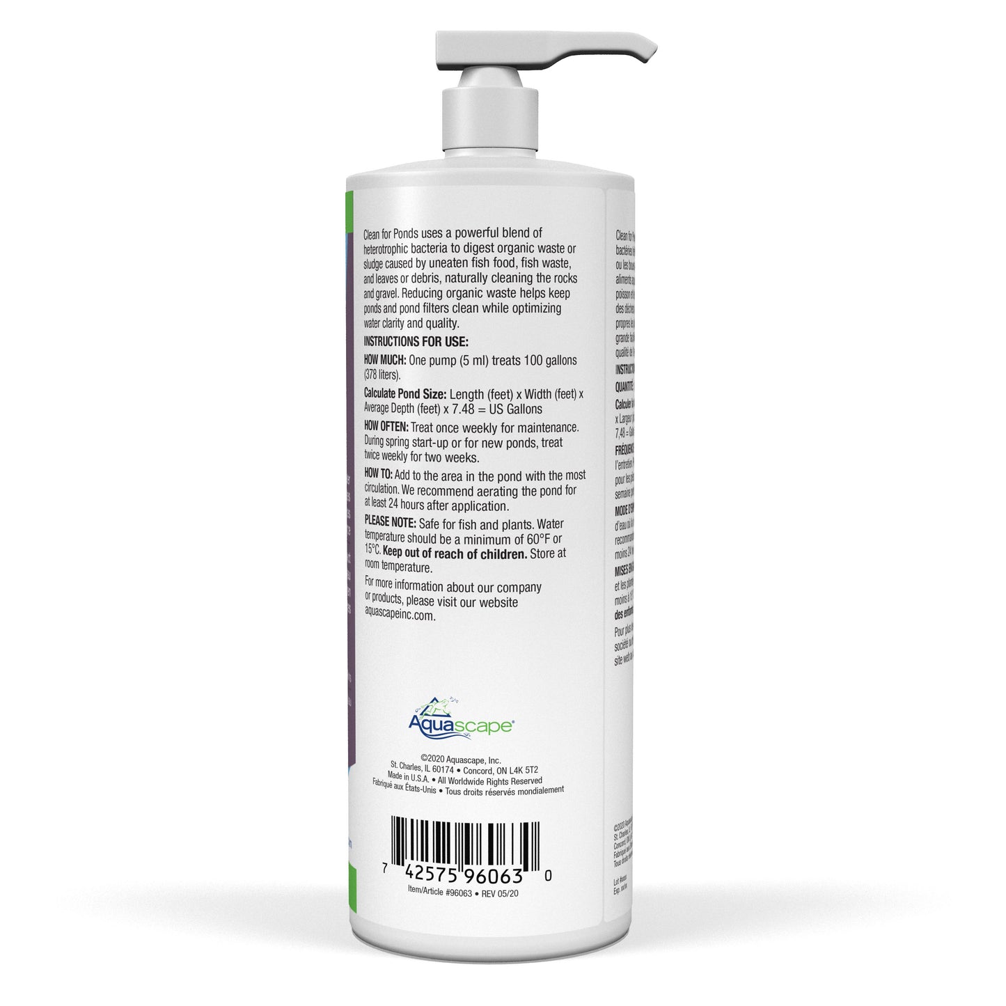 Aquascape CLEAN FOR PONDS - 32 OZ / 946 ML