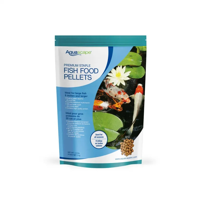 Aquascape PREMIUM STAPLE FISH FOOD-LARGE PELLETS - 4.4 LB / 2 KG