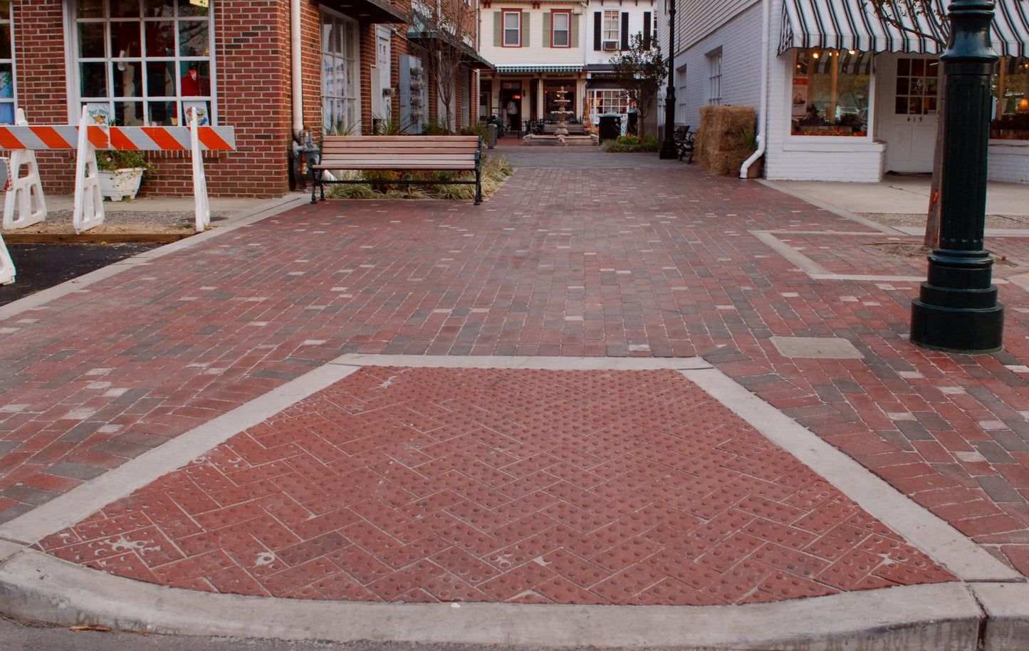 Pine Hall Brick ADA Domed Pavers Red