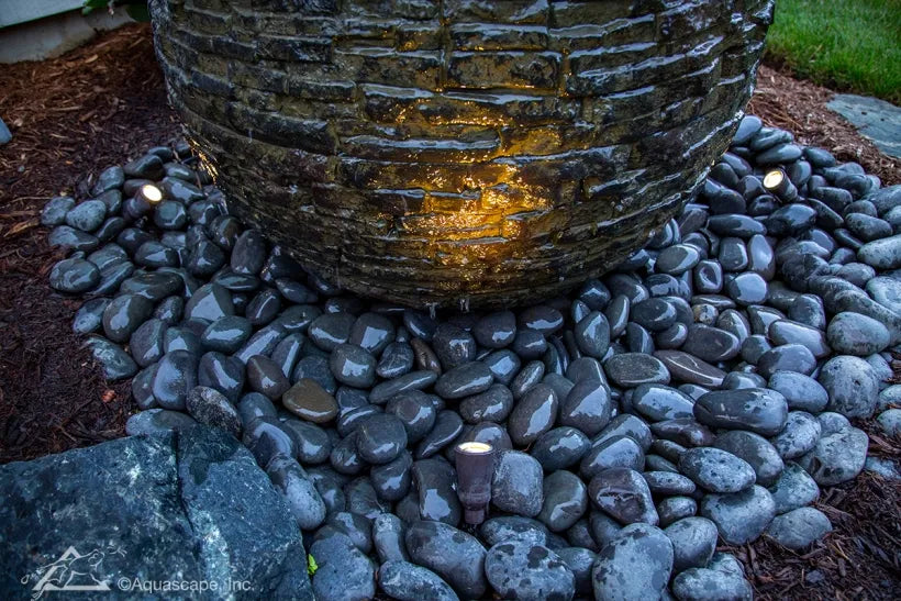 Aquascape DECORATIVE RIVER PEBBLES - BLACK 22 LB / 10 KG BAG