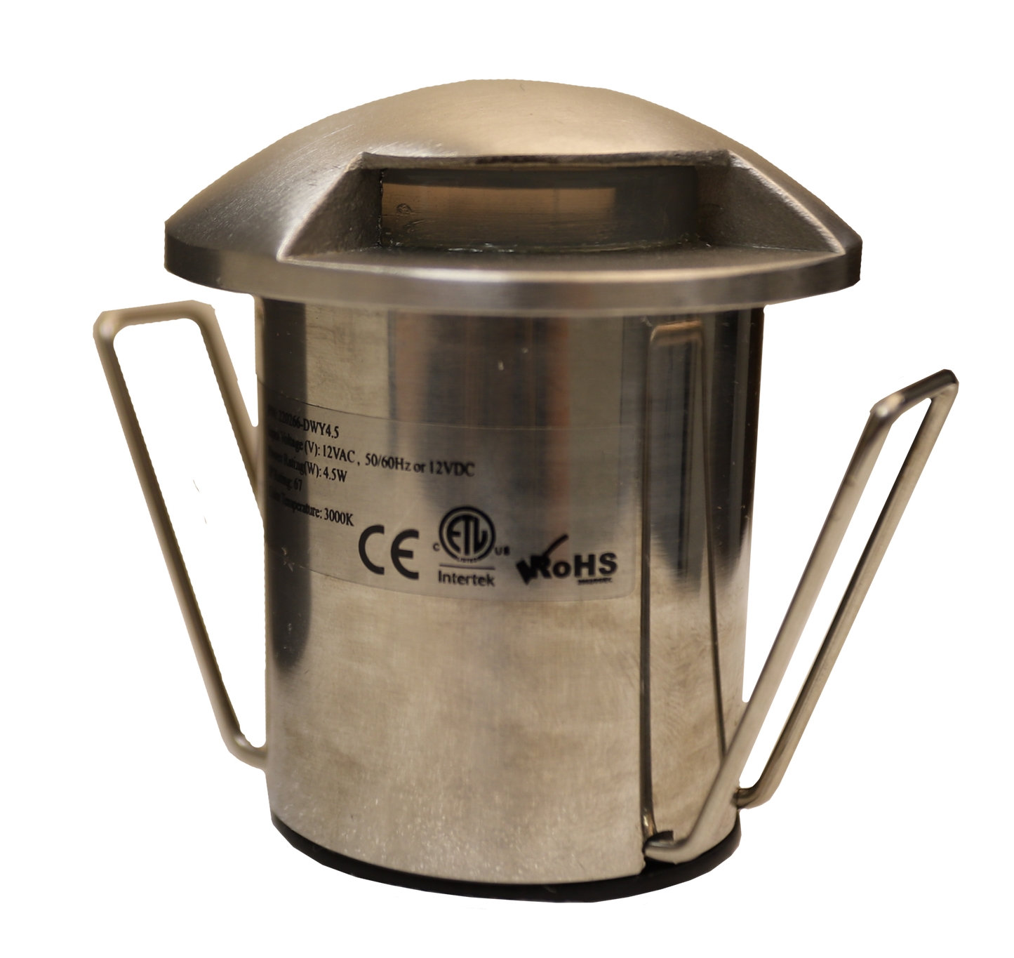 Source Recessed Mini Wall, Two Sided Wash Light, 3 Watt, 12-15 Volt, with Black Mounting Polycarbonate Sleeve