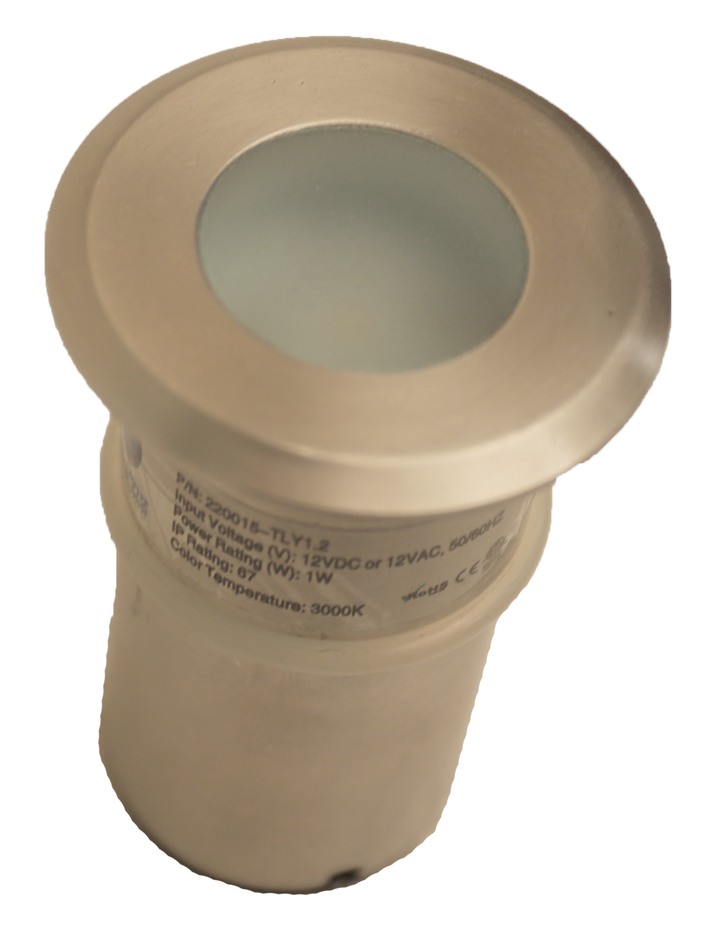 Source Recessed Mini Up Light 1 Watt, 12-15 Volt, 10° Narrow Spot With Black Mounting Polycarbonate Sleeve