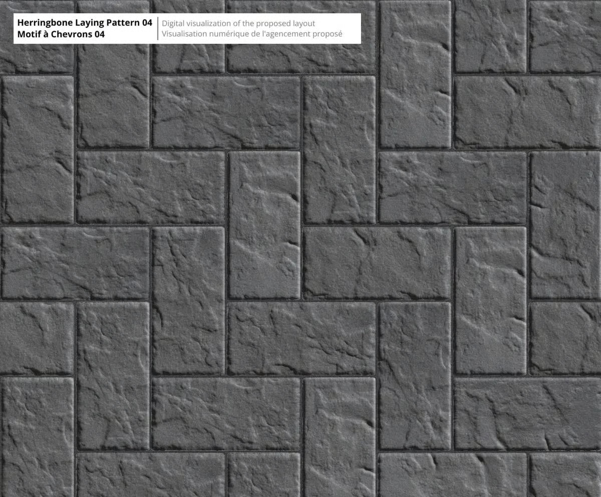 Techo-Bloc BLU 80 MM HD², 6X13, SLATE, ONYX BLACK
