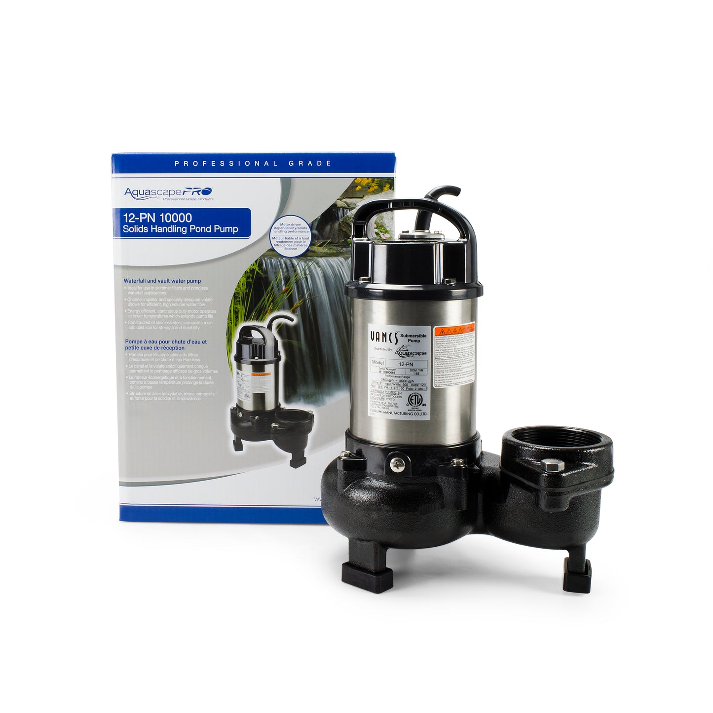 Aquascape 12-PN 10,000 SOLIDS-HANDLING POND PUMP