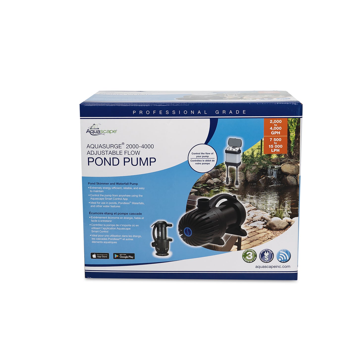 Aquascape AQUASURGE 2000-4000 ADJUSTABLE FLOW POND PUMP