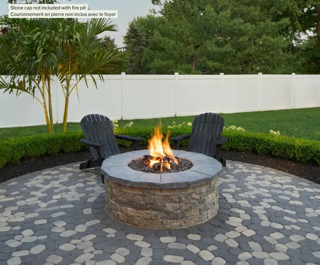 Techo-Bloc VALENCIA FIRE PIT [NO SLEEVE], CHESTNUT BROWN