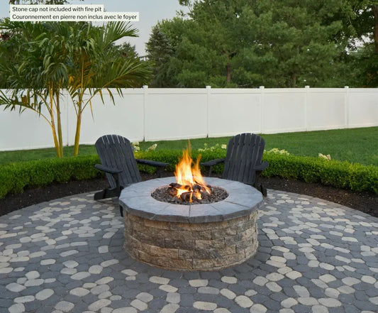 Techo-Bloc VALENCIA FIRE PIT [NO SLEEVE], CHESTNUT BROWN