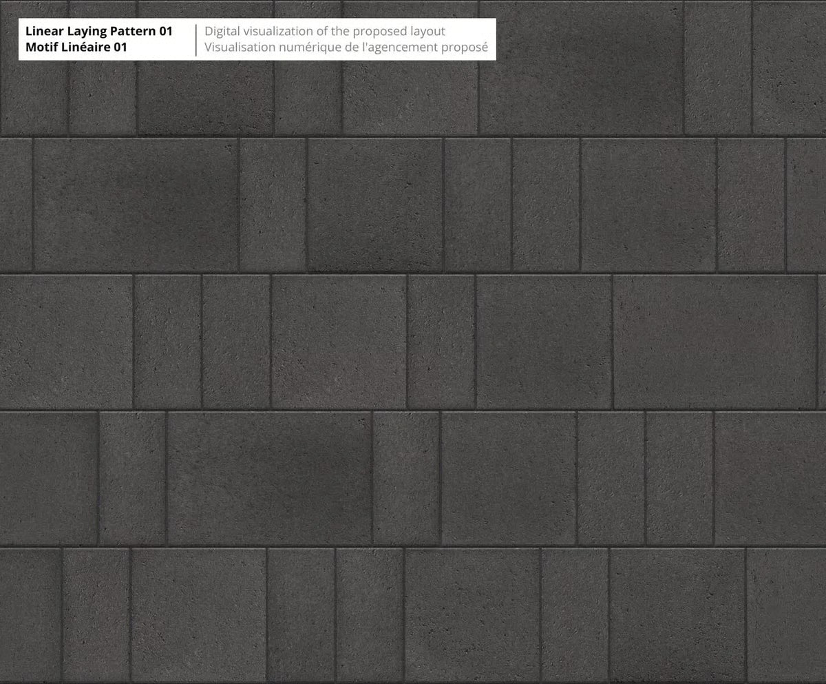 Techo-Bloc EVA, SMOOTH, ONYX BLACK Paver