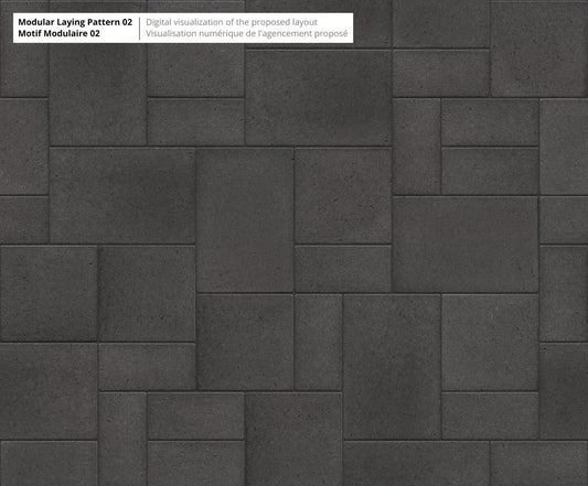 Techo-Bloc EVA, SMOOTH, ONYX BLACK Paver
