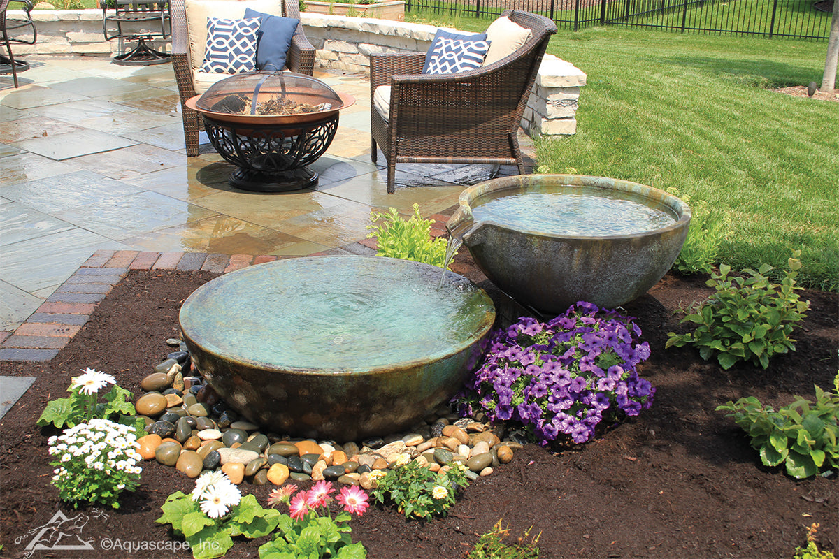 Aquascape SPILLWAY BOWL AND BASIN FOUNTAIN KIT - PATINA - 32"/40" DIA (81/102 CM)