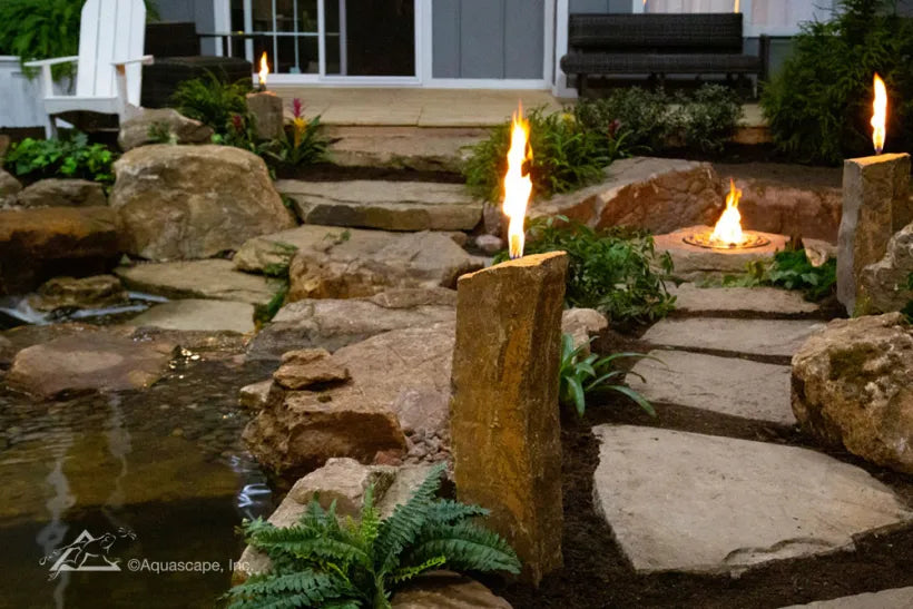 Aquascape FIRE AND WATER BASALT COLUMN TORCH