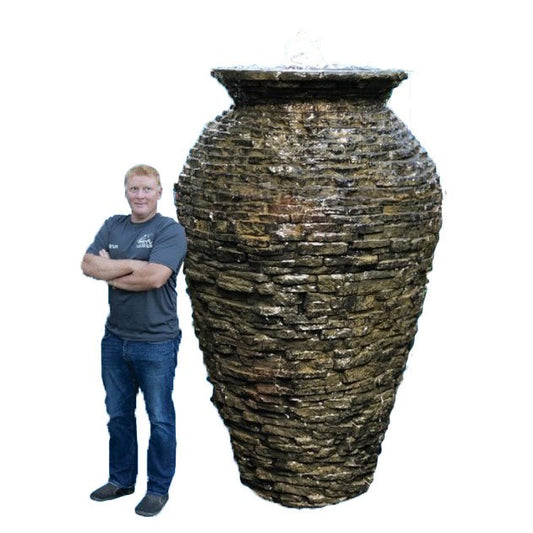 Aquascape STACKED SLATE URN - 8' H (2.44 M)