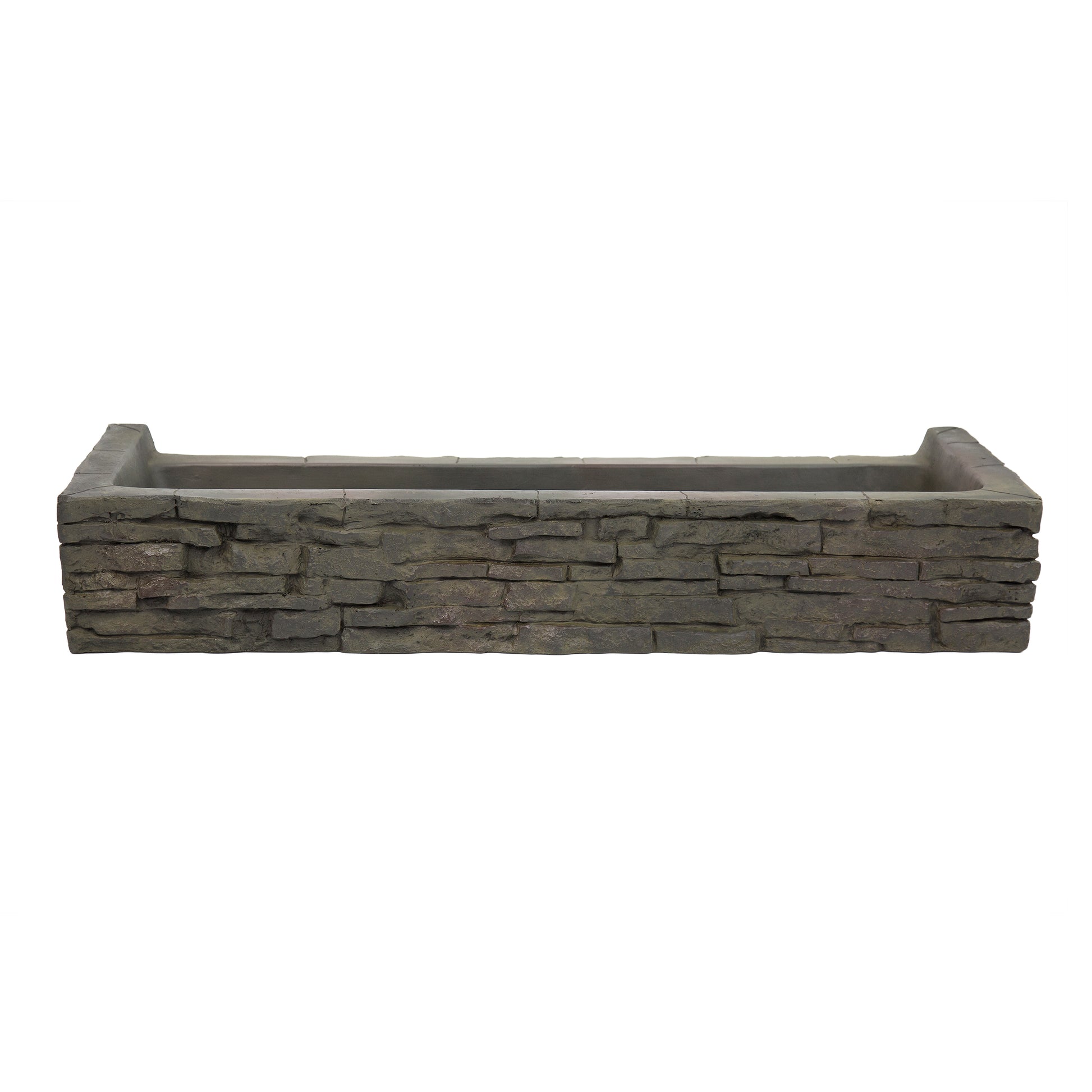 Aquascape STACKED SLATE WALL TOPPER-STRAIGHT FRONT-SPILL