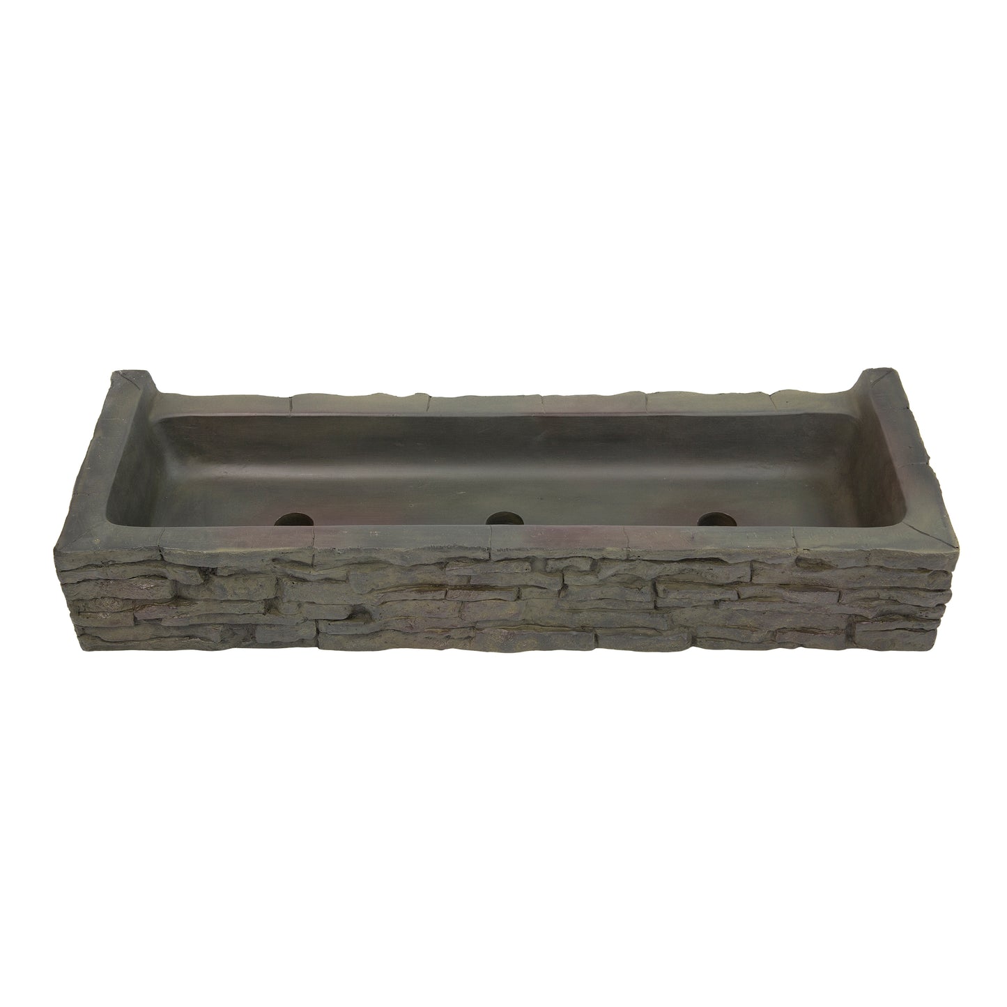 Aquascape STACKED SLATE WALL TOPPER-STRAIGHT FRONT-SPILL