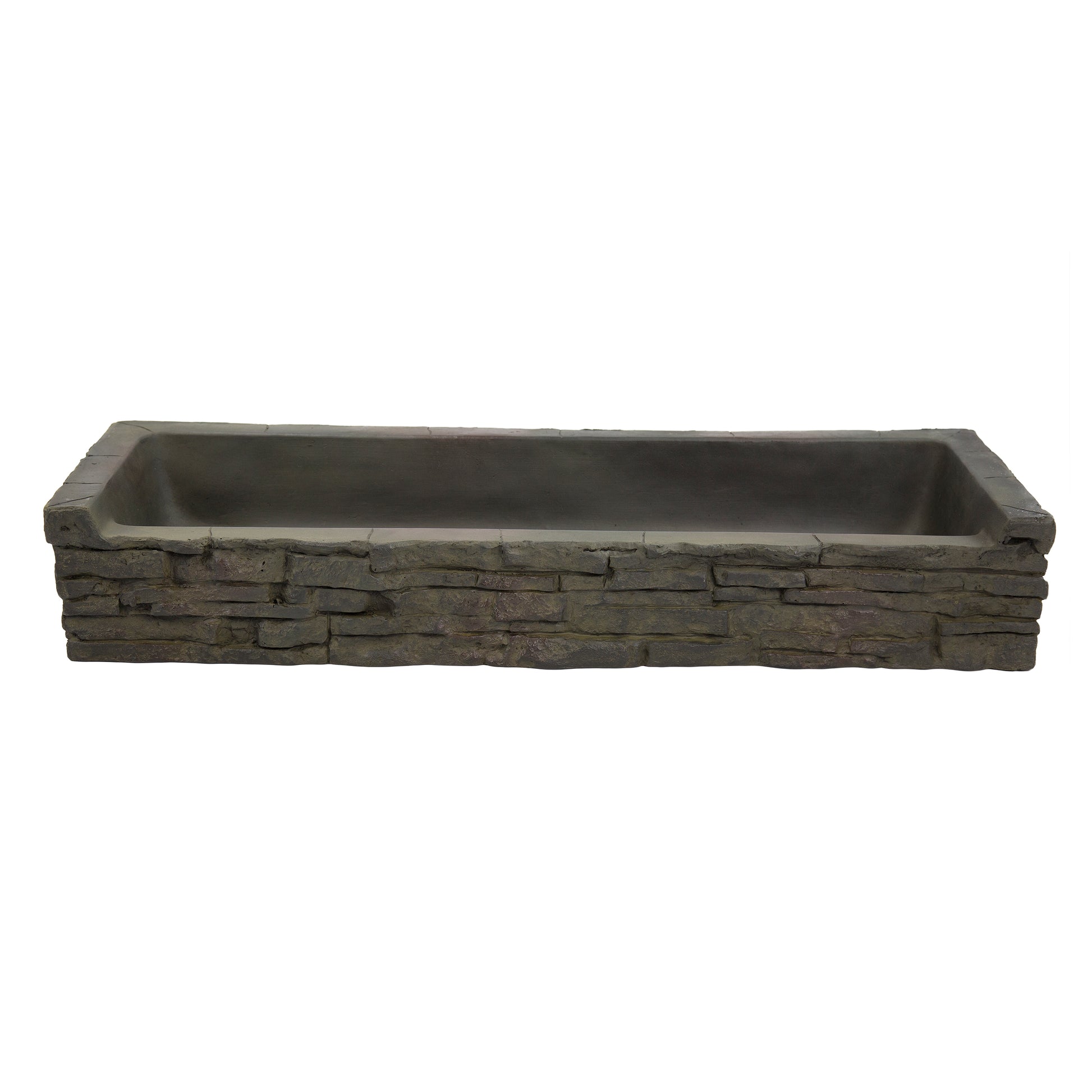 Aquascape STACKED SLATE WALL TOPPER-STRAIGHT FRONT-SPILL