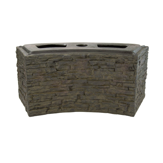 Aquascape STACKED SLATE WALL BASE-CURVED - 13" H (33 CM)