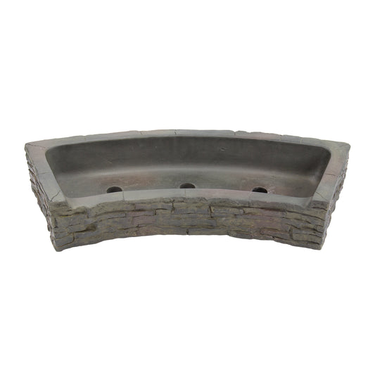 Aquascape STACKED SLATE WALL TOPPER-CURVED FRONT-SPILL