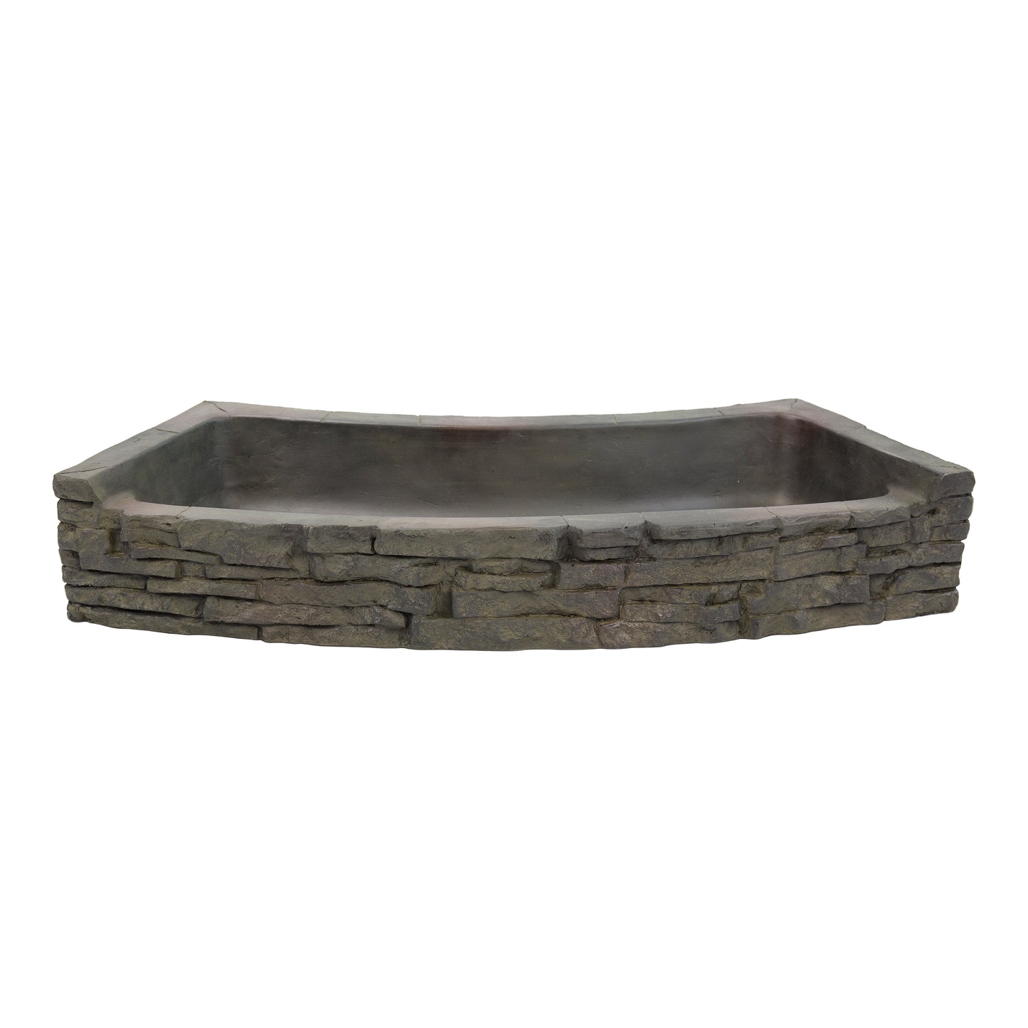 Aquascape STACKED SLATE WALL TOPPER-CURVED REAR-SPILL