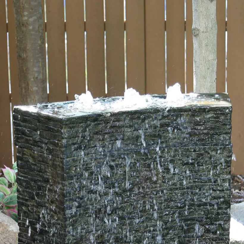 Aquascape STACKED SLATE WALL TOPPER-CURVED FRONT-SPILL