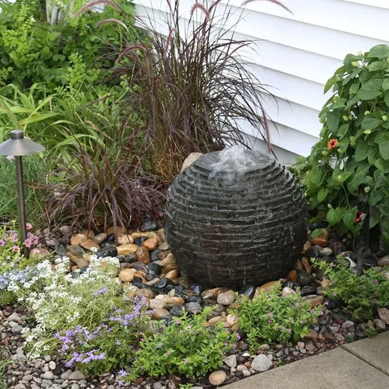Aquascape STACKED SLATE SPHERE FOUNTAIN KIT - 18" DIA (46 CM)