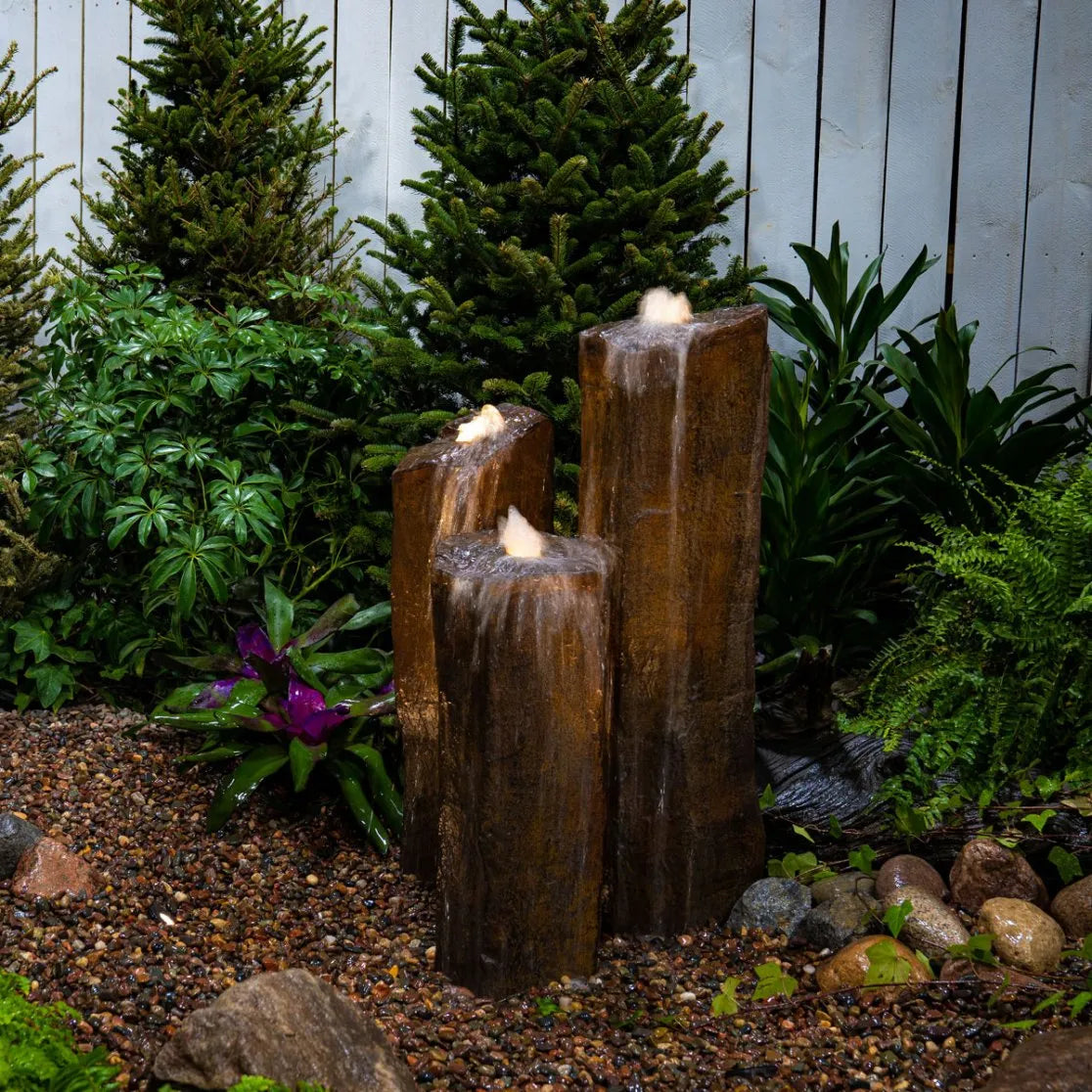 Aquascape FAUX BASALT COLUMN SET OF 3 FOUNTAIN KIT - 24",30",36"H (61,76,91 CM)