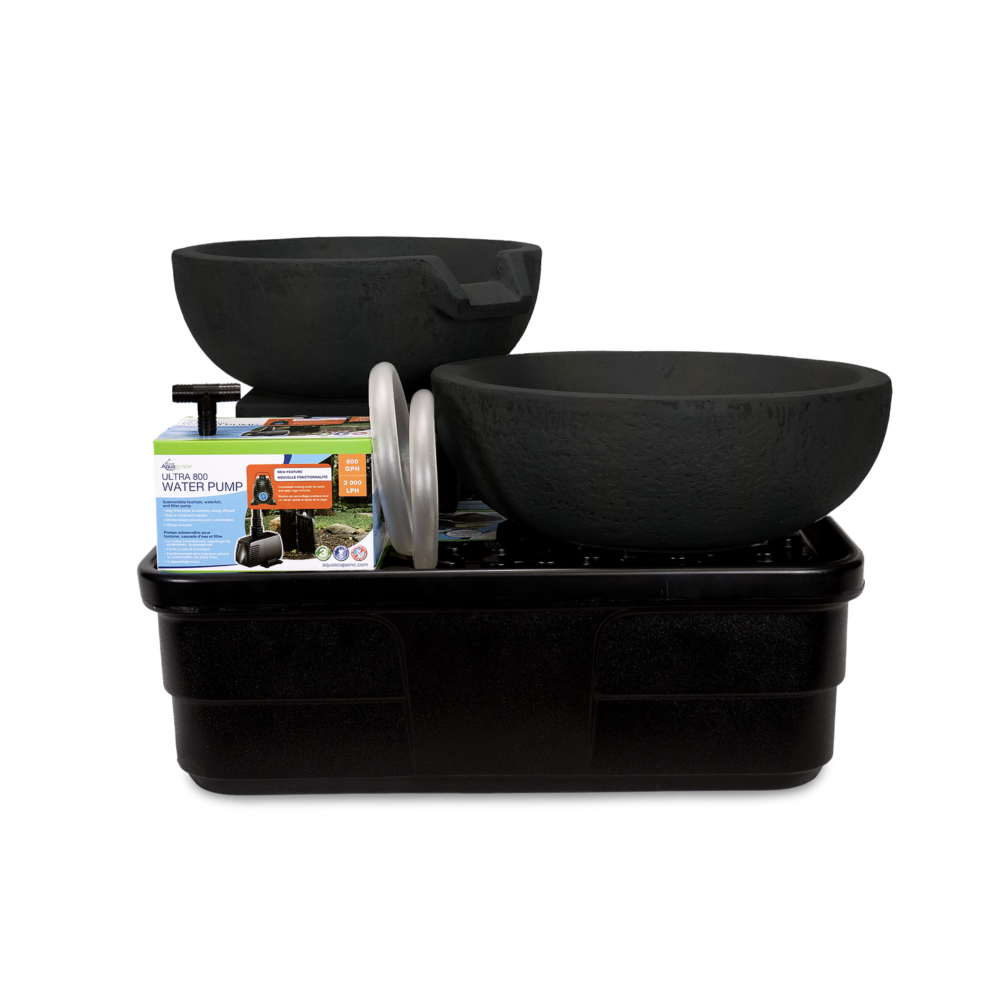 Aquascape SPILLWAY BOWL AND BASIN FOUNTAIN KIT - IRON ORE - 19"/21" DIA (49/52 CM)