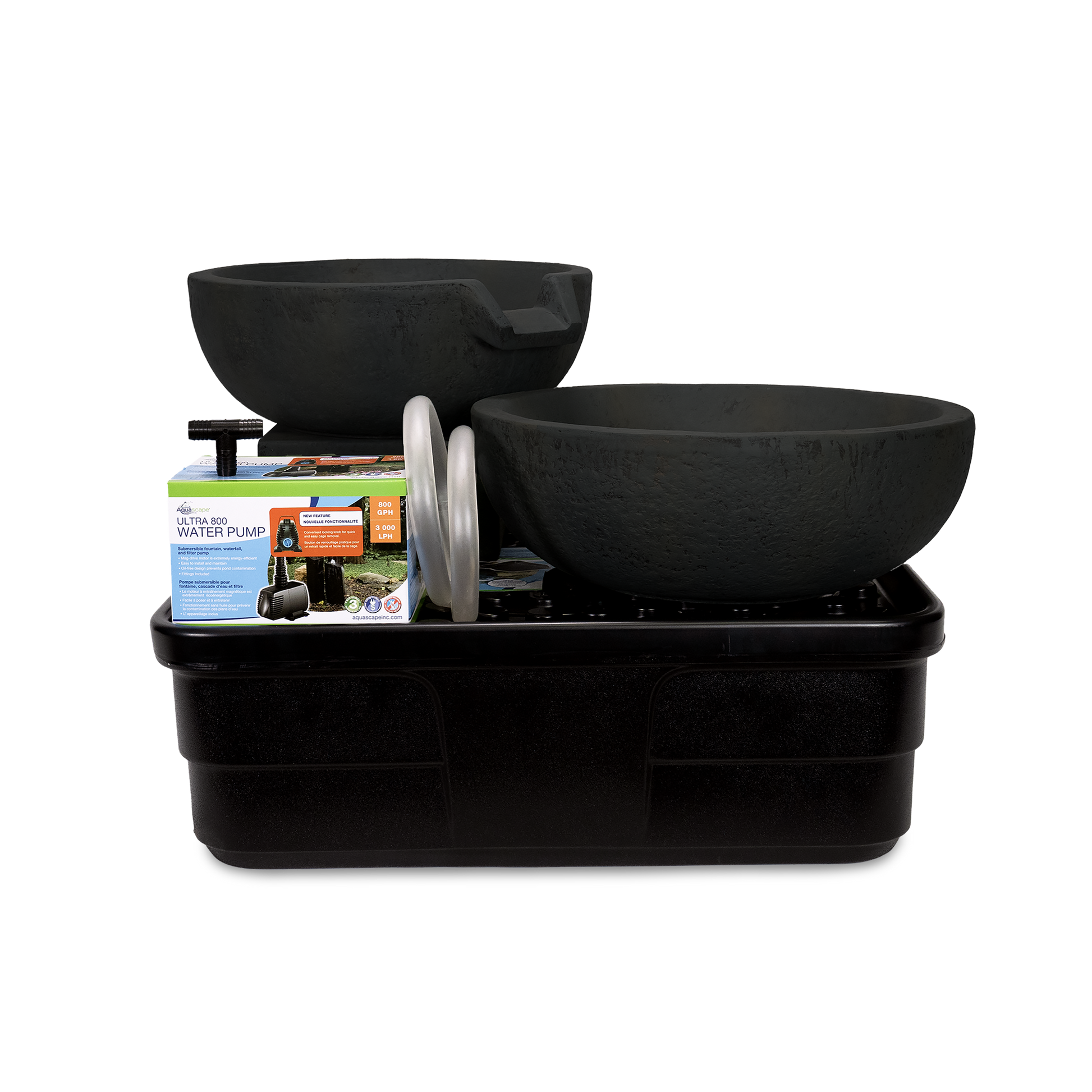 Aquascape SPILLWAY BOWL AND BASIN FOUNTAIN KIT - IRON ORE - 19"/21" DIA (49/52 CM)