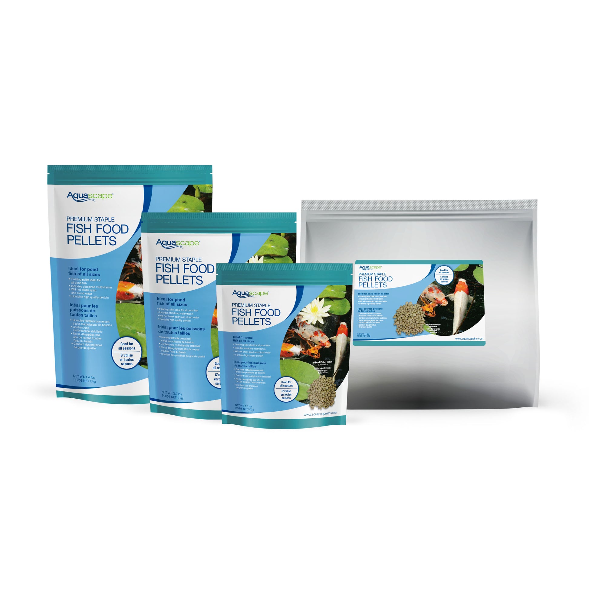 Aquascape PREMIUM STAPLE FISH FOOD-MIXED PELLETS - 11 LB / 5 KG