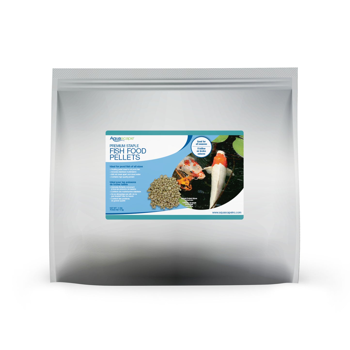 Aquascape PREMIUM STAPLE FISH FOOD-MIXED PELLETS - 11 LB / 5 KG