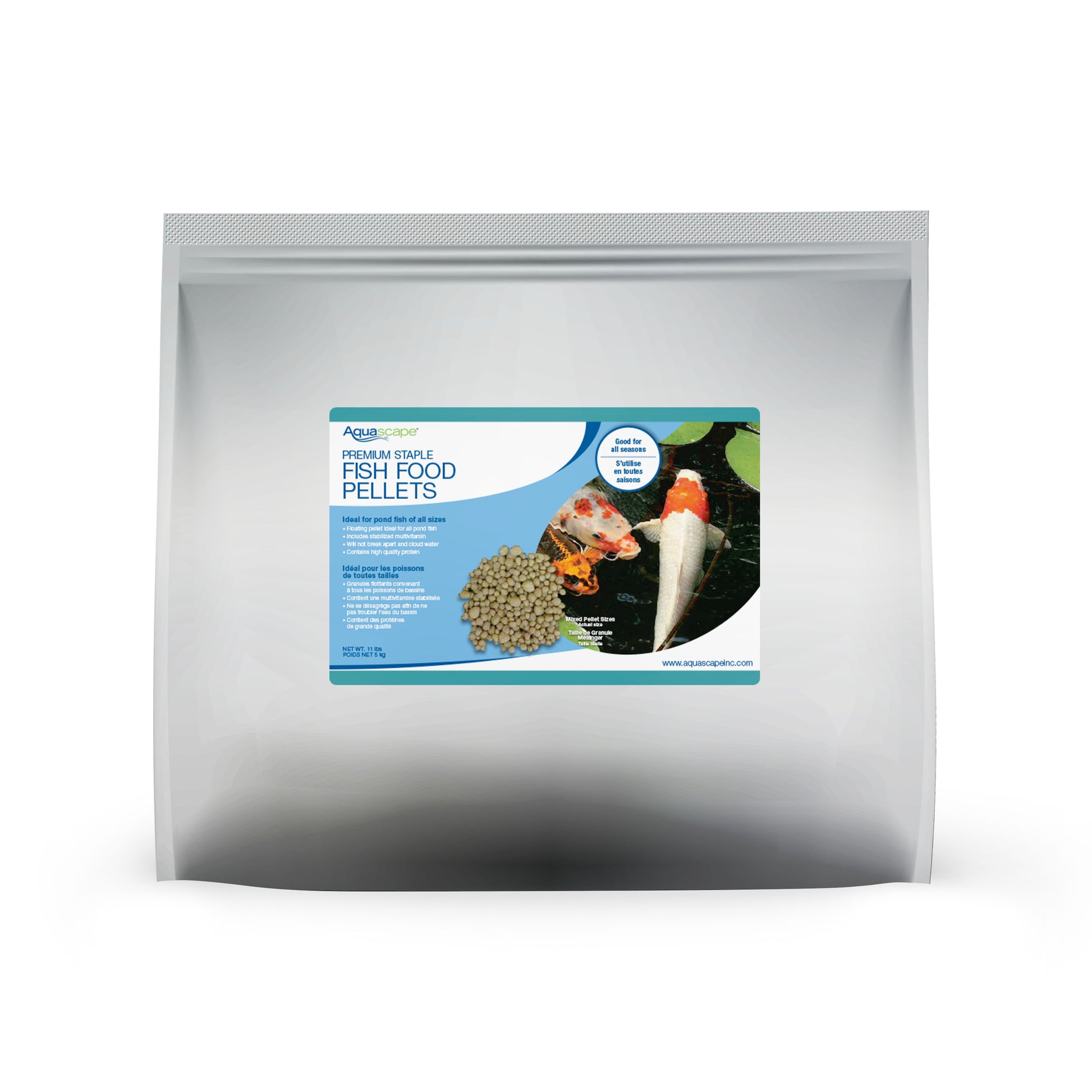 Aquascape PREMIUM STAPLE FISH FOOD-MIXED PELLETS - 11 LB / 5 KG