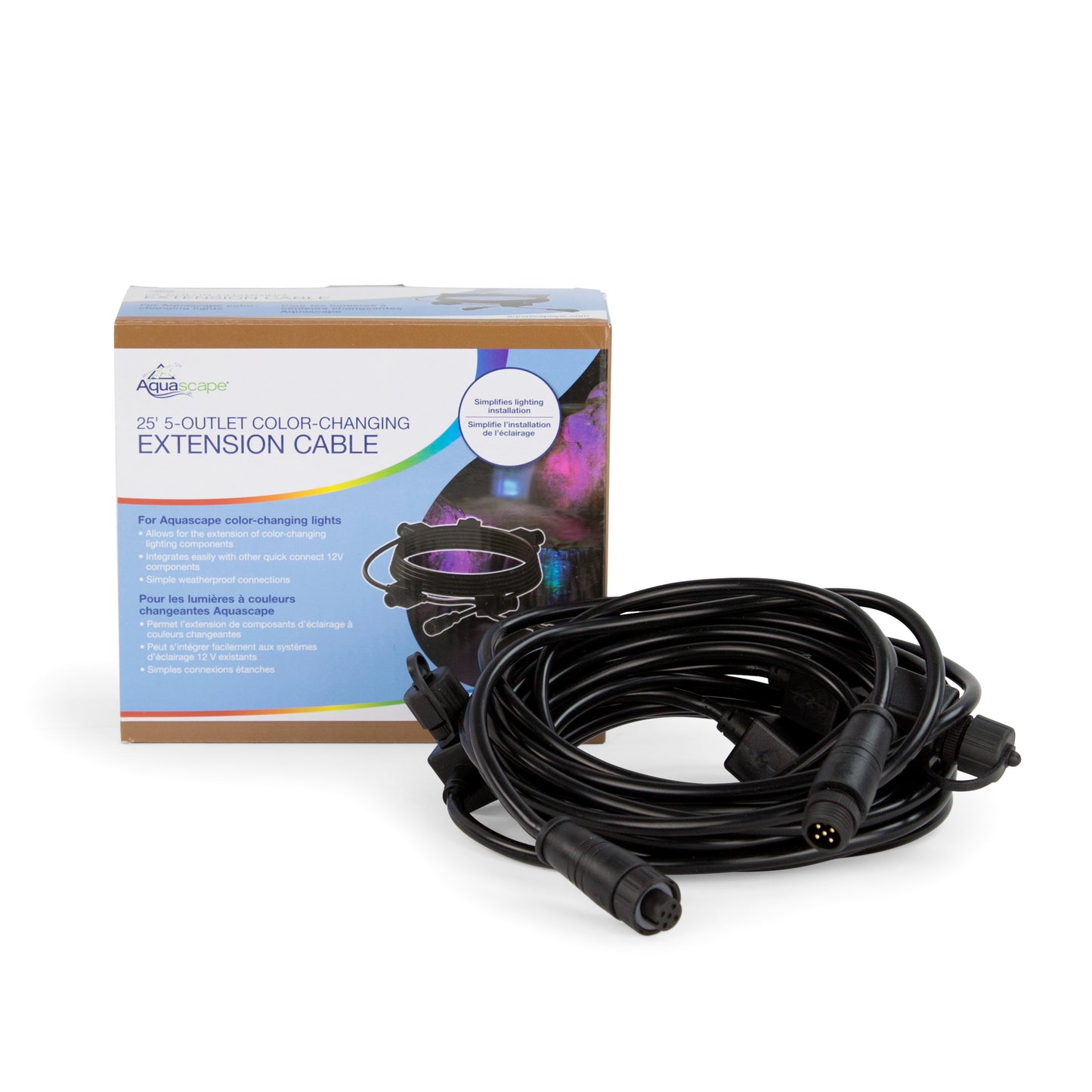 Aquascape COLOR-CHANGING LIGHT EXTENSION CABLE 5-OUTLETS - 25' (7.62 M)