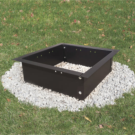 High Format Steel Square Fire Pit Liner - Ea