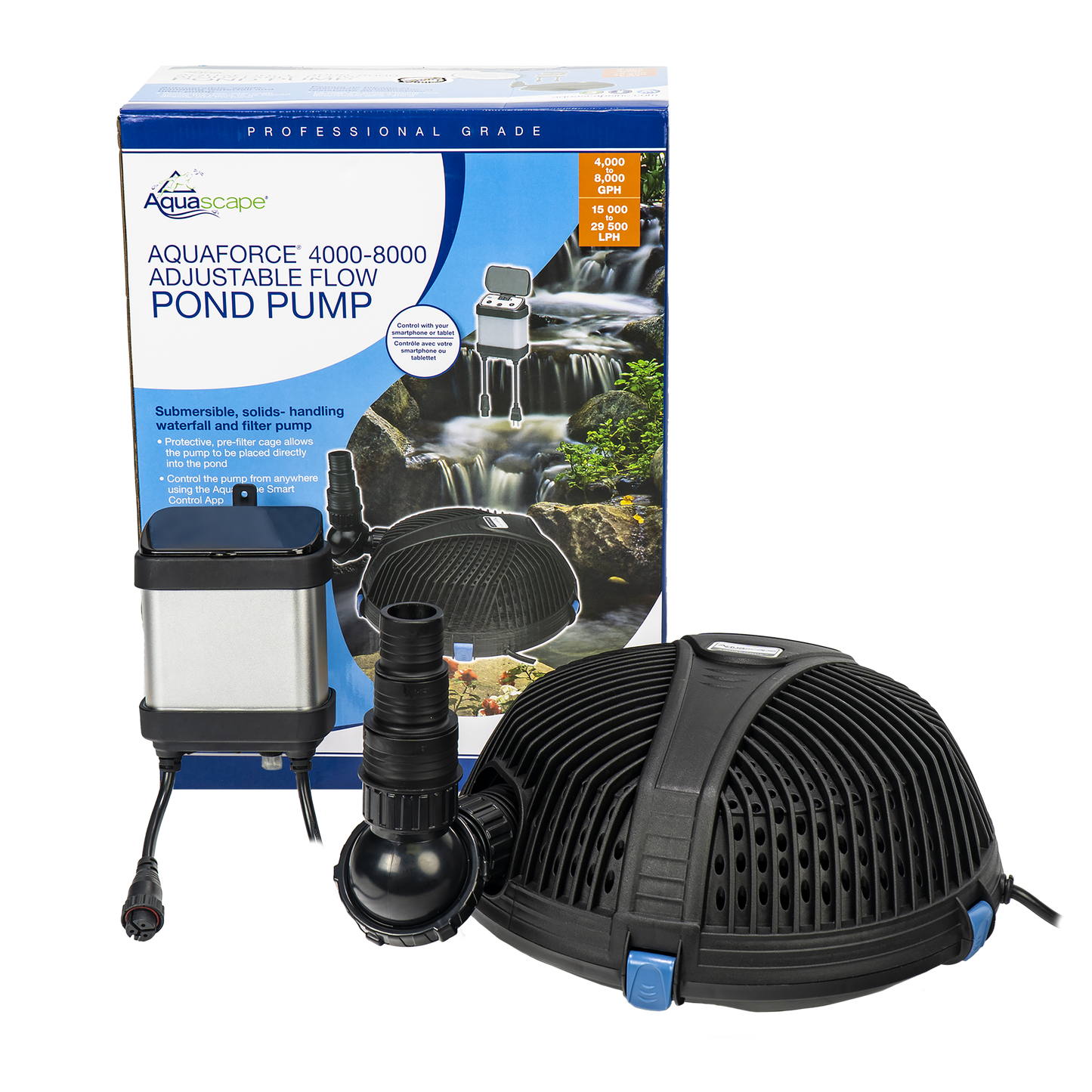 Aquascape AQUAFORCE 4000-8000 ADJUSTABLE FLOW SOLIDS-HANDLING POND PUMP