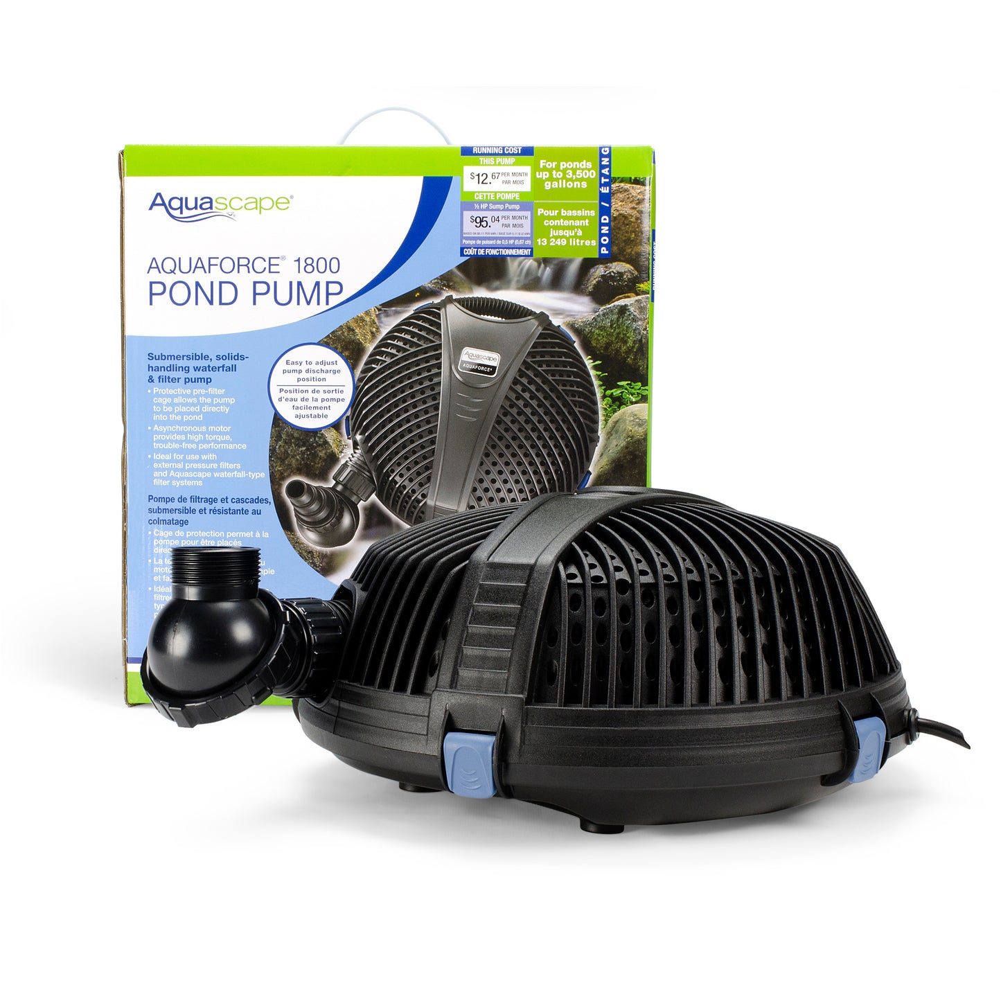 Aquascape AQUAFORCE 1800 SOLIDS-HANDLING POND PUMP