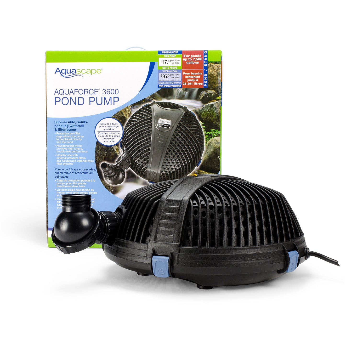 Aquascape AQUAFORCE 3600 SOLIDS-HANDLING POND PUMP