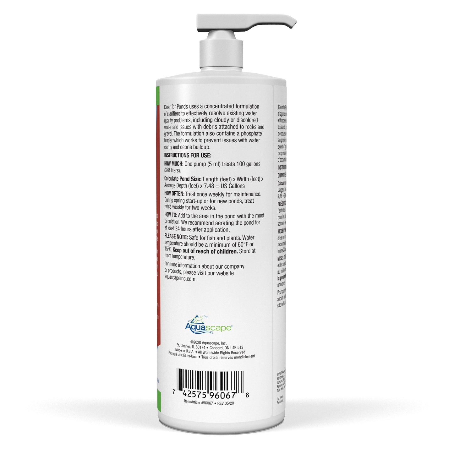 Aquascape CLEAR FOR PONDS - 32 OZ / 946 ML