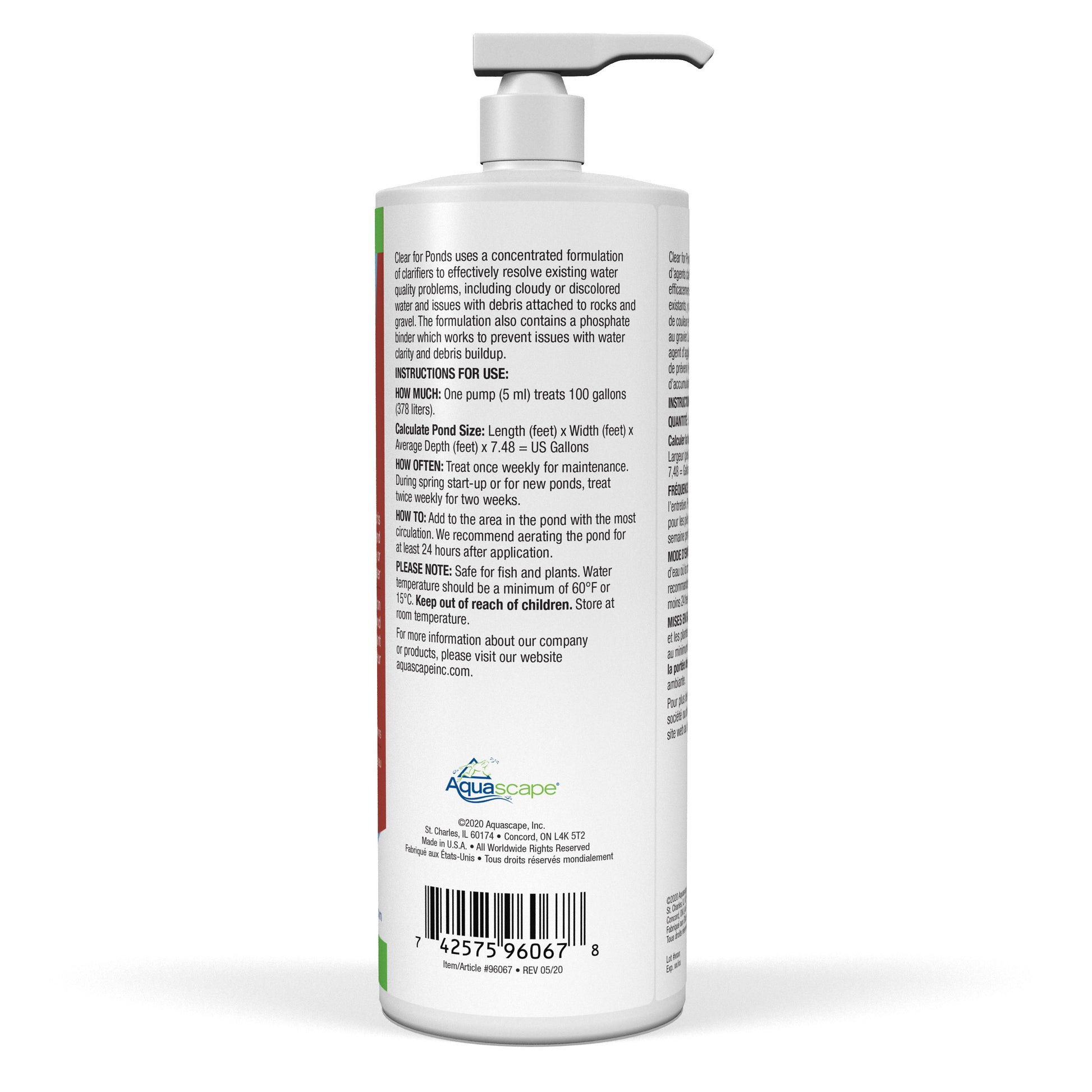 Aquascape CLEAR FOR PONDS - 32 OZ / 946 ML