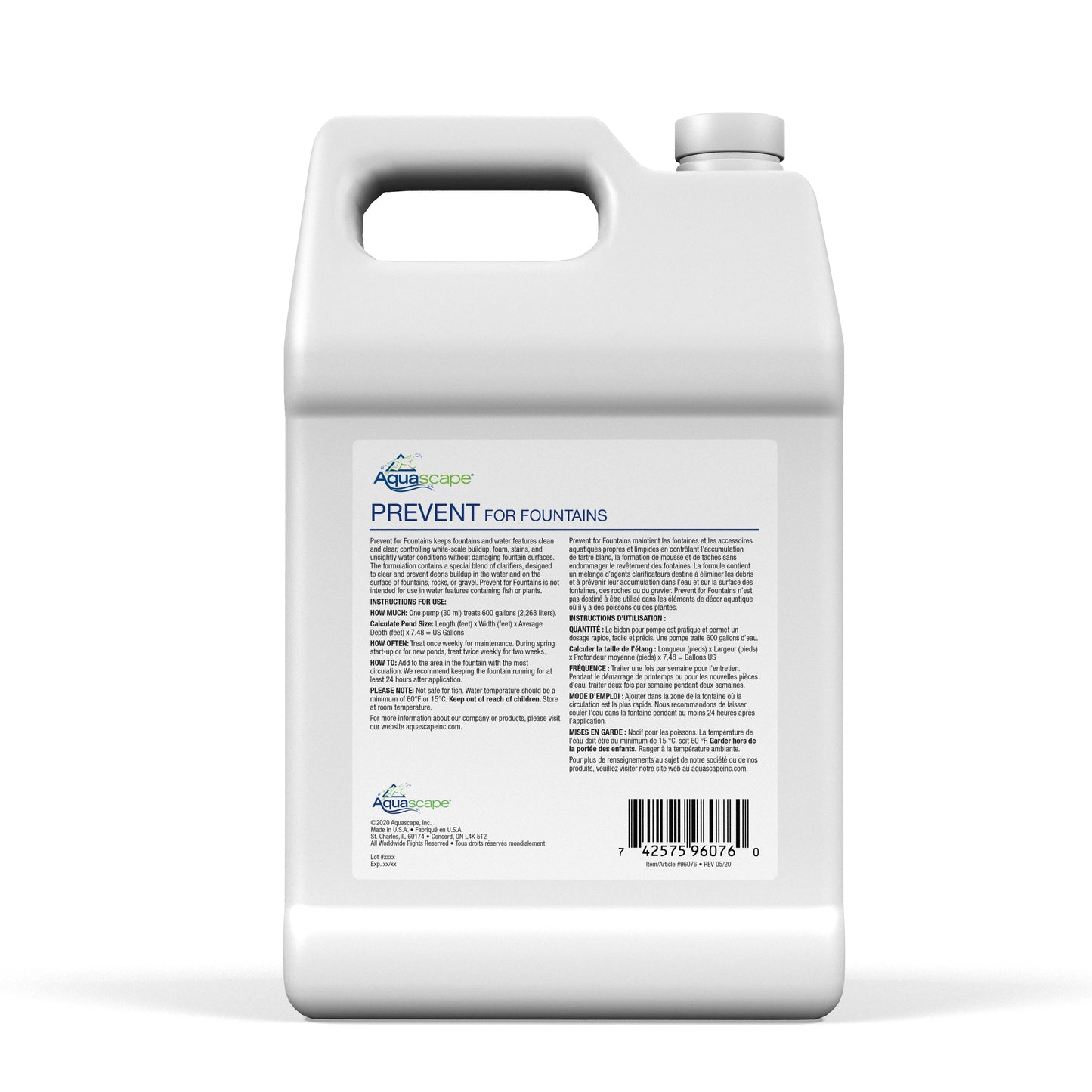 Aquascape PREVENT FOR FOUNTAINS AND WATERFALLS - 1 GAL / 3.78 L