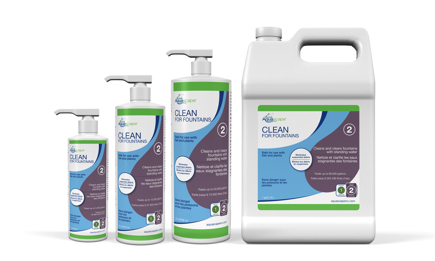 Aquascape CLEAN FOR FOUNTAINS AND WATERFALLS - 8 OZ / 236 ML