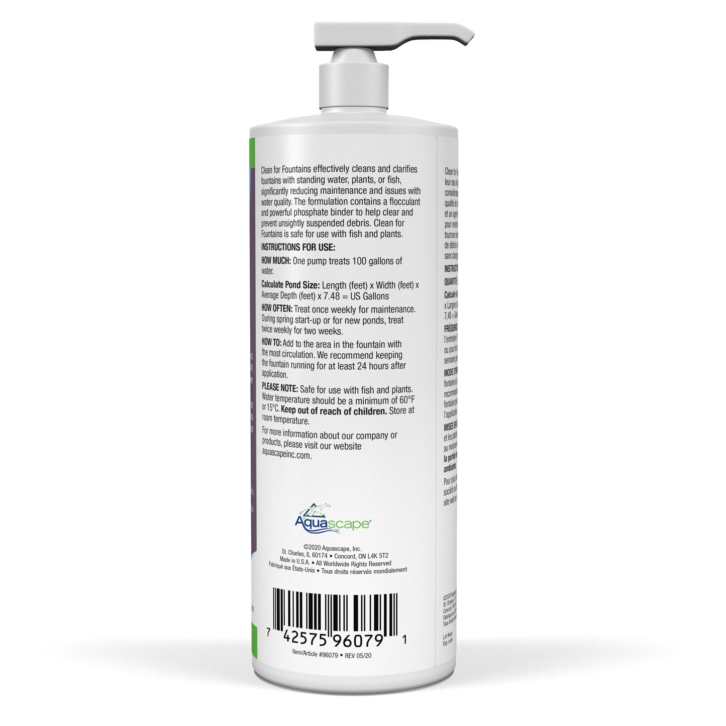 Aquascape CLEAN FOR FOUNTAINS AND WATERFALLS - 32 OZ / 946 ML