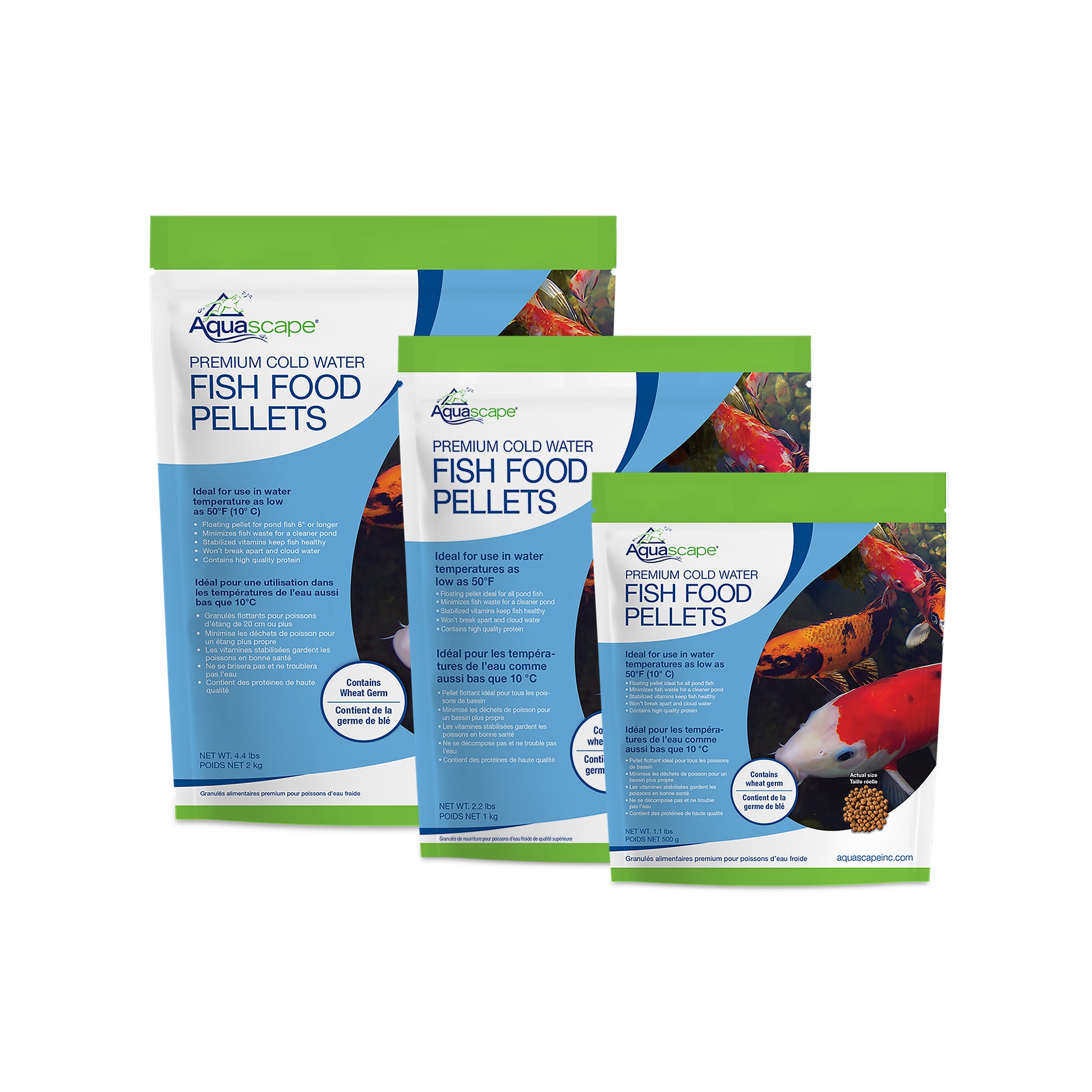 Aquascape PREMIUM COLD WATER FISH FOOD-LARGE PELLETS - 4.4 LB / 2 KG