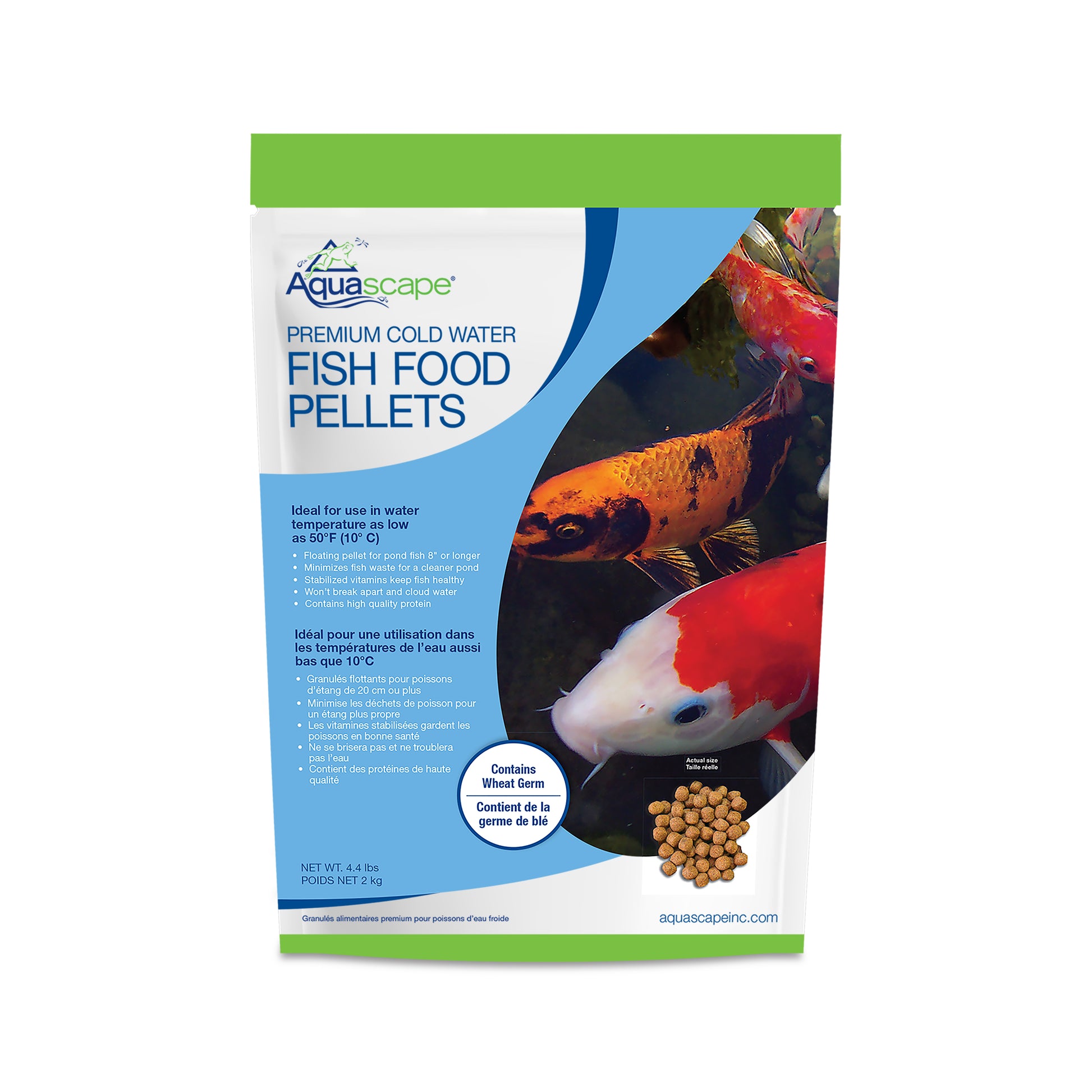 Aquascape PREMIUM COLD WATER FISH FOOD-LARGE PELLETS - 4.4 LB / 2 KG