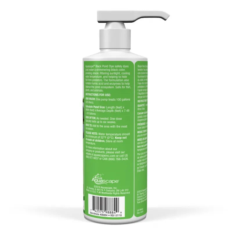 Aquascape BLACK POND DYE - 8 OZ / 236 ML