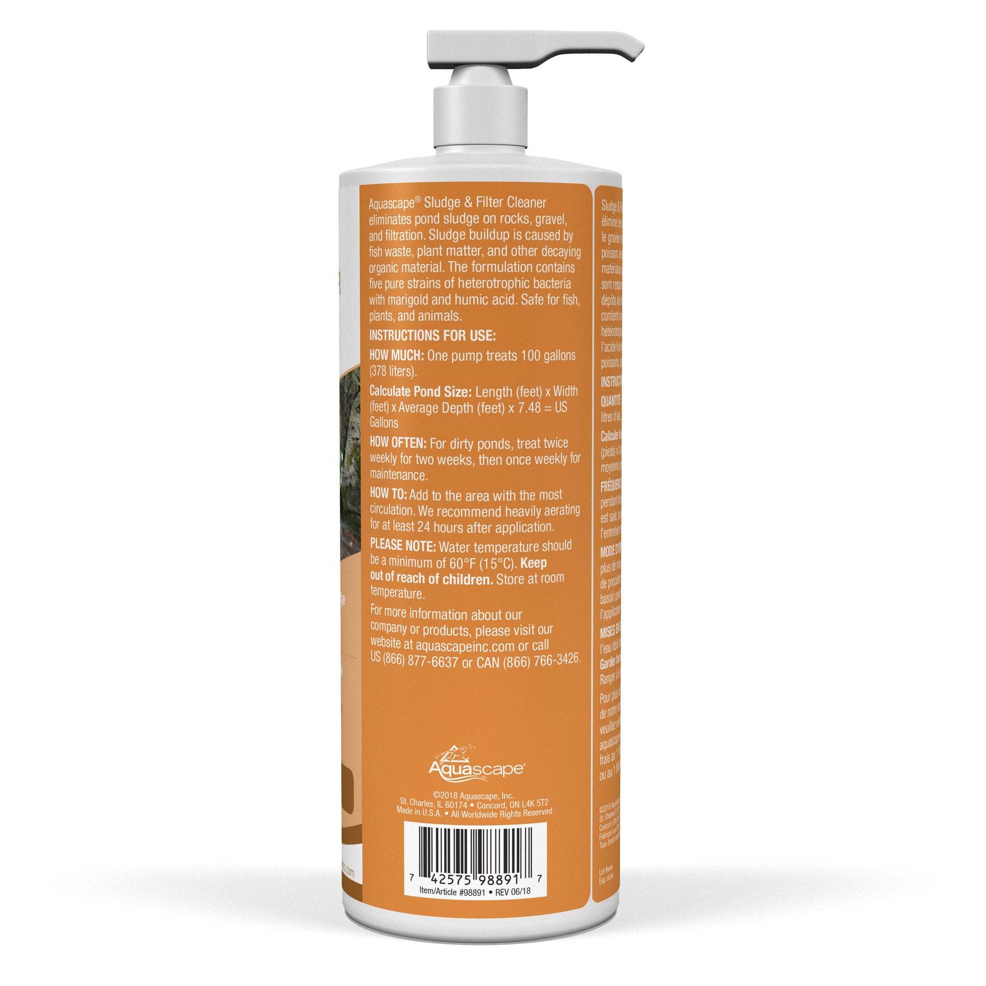 Aquascape SLUDGE & FILTER CLEANER - 32 OZ / 946 ML