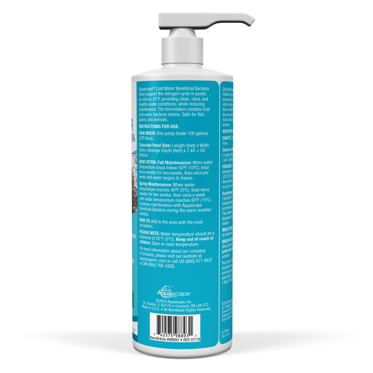 Aquascape COLD WATER BENEFICIAL BACTERIA - 16 OZ / 473 ML
