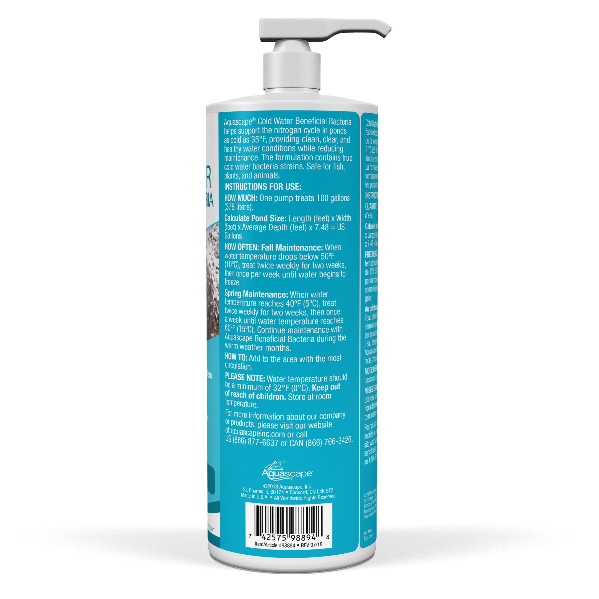 Aquascape COLD WATER BENEFICIAL BACTERIA - 32 OZ / 946 ML
