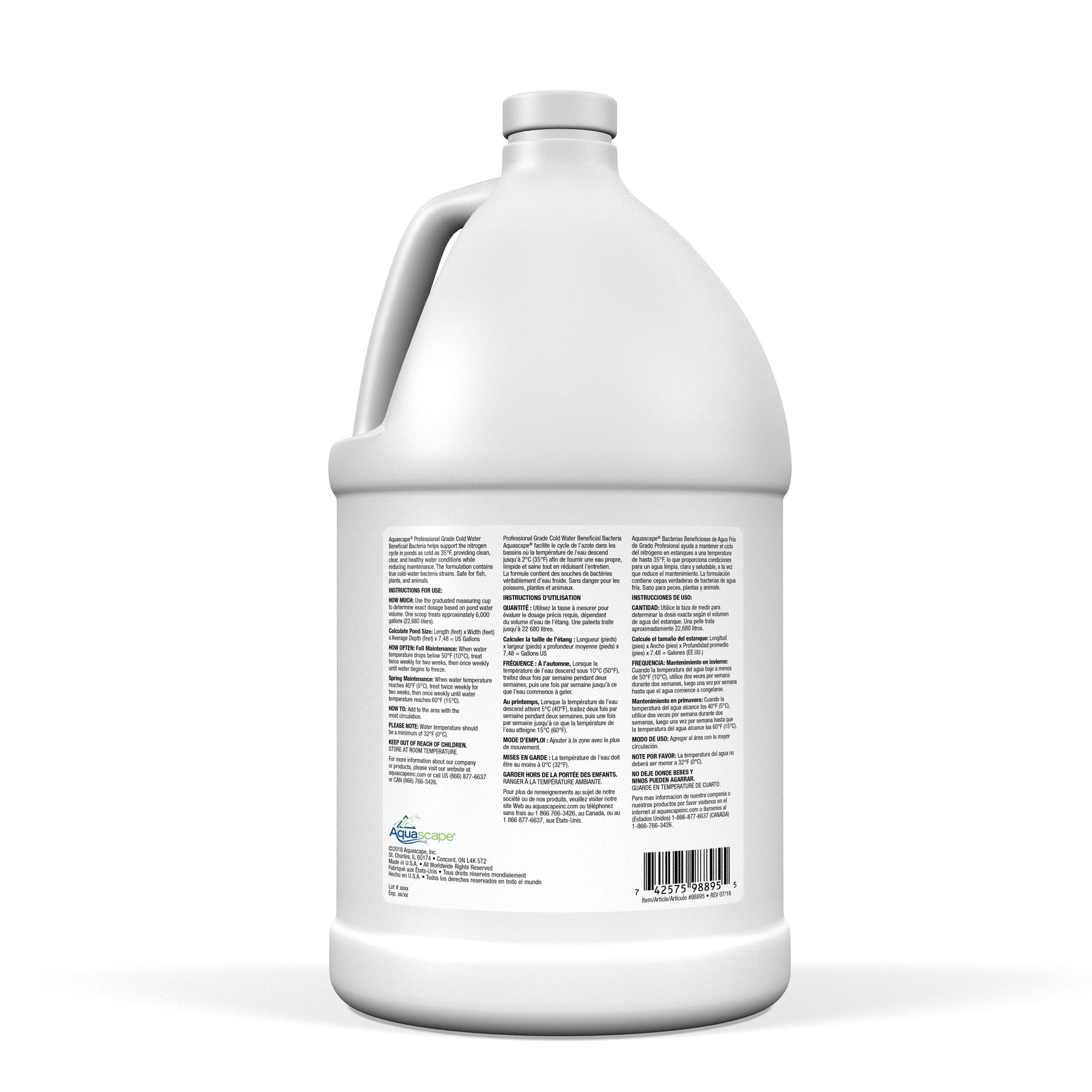 Aquascape COLD WATER BENEFICIAL BACTERIA PROFESSIONAL GRADE - 1 GAL / 3.78 L