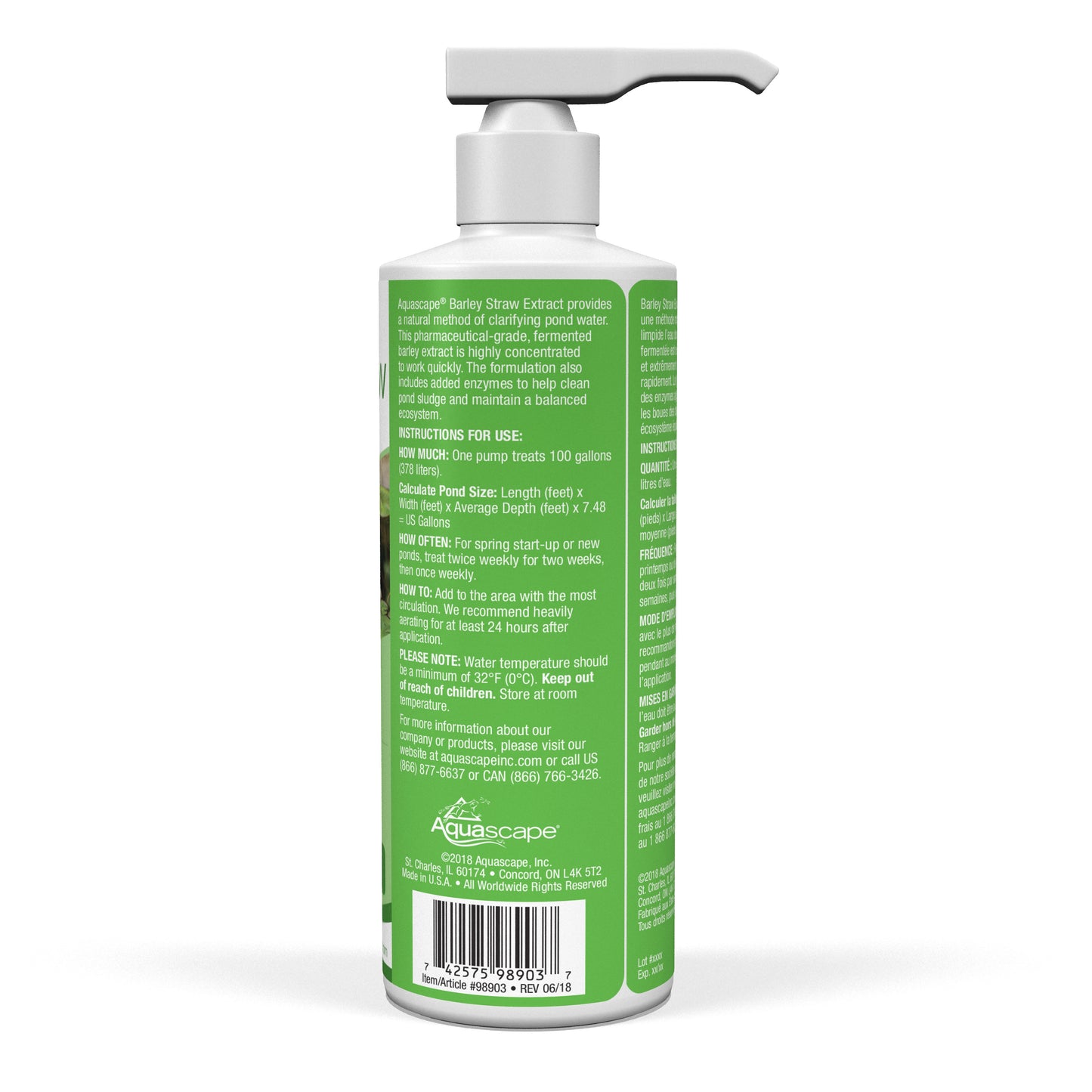 Aquascape BARLEY STRAW EXTRACT - 8 OZ / 236 ML