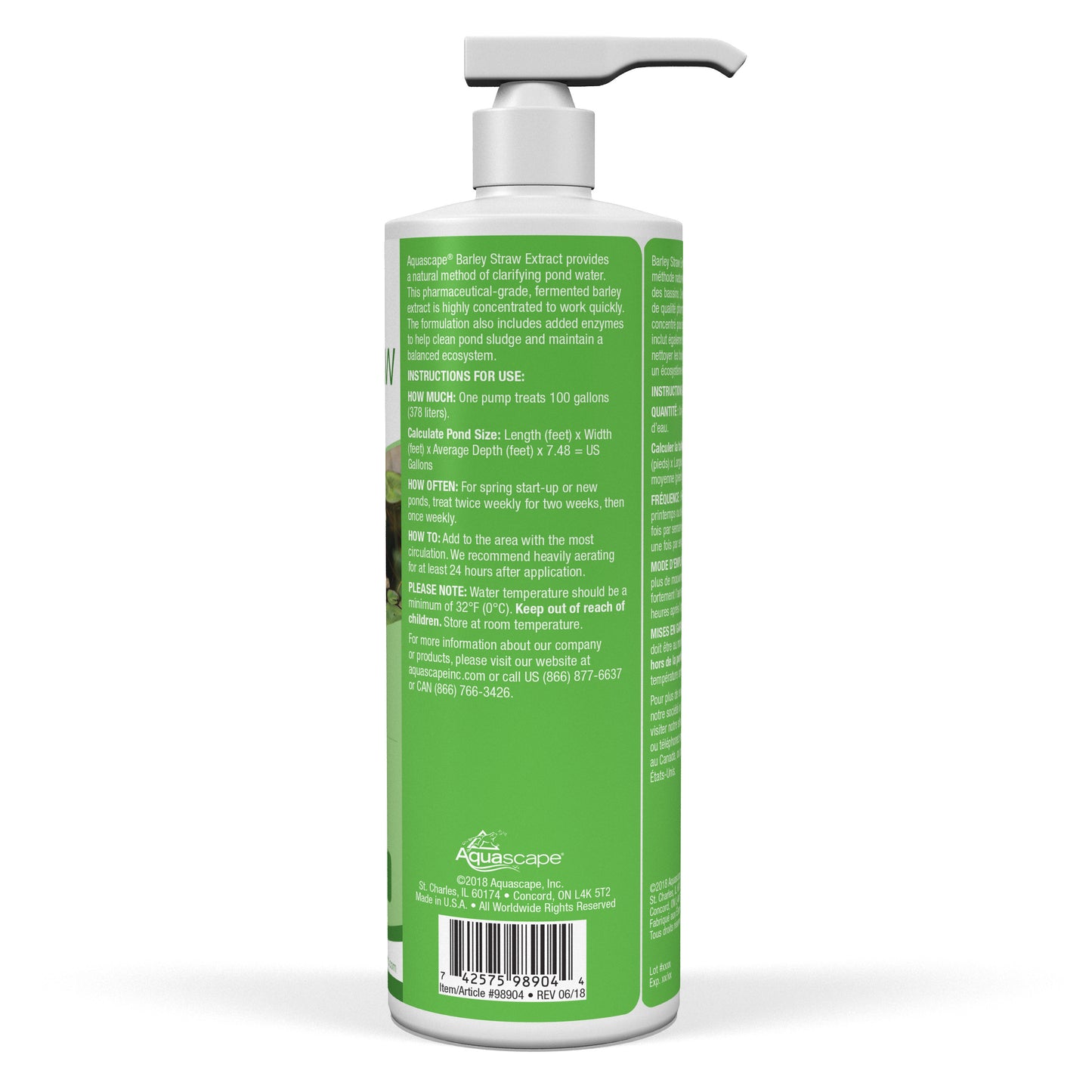 Aquascape BARLEY STRAW EXTRACT - 16 OZ / 473 ML